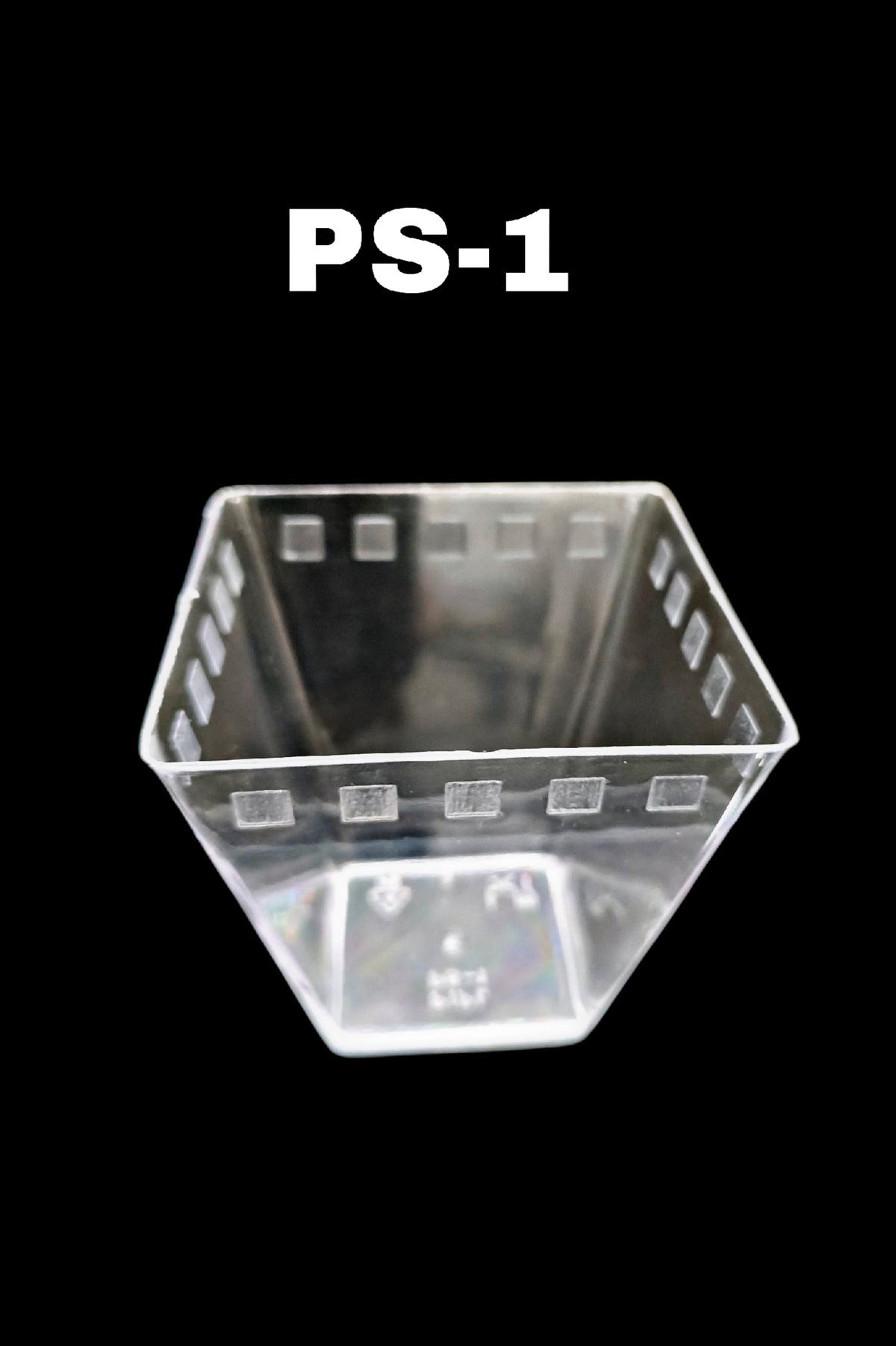 Mini Transparent Acrylic Square Shape Mousse Cup Without Lid | Pudding Cup | Parfait Cup 125ML (PS-1) (MOQ 500 PCS) (E)