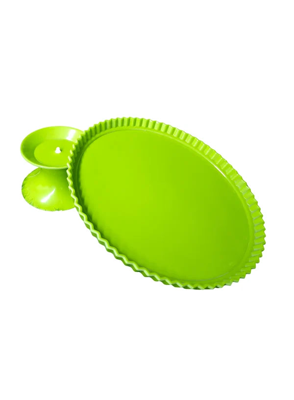 1 Pcs Green Plain Round Acrylic Cake Stand (SBCS-750138-G) (MOQ 12 PCS)