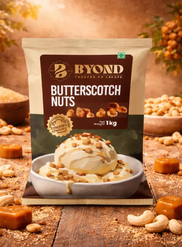 BYOND Butterscotch Nuts | Premium Butterscotch Nut Topping for Cakes, Desserts & Ice Cream (1 Kg) (Beyond-BNuts)