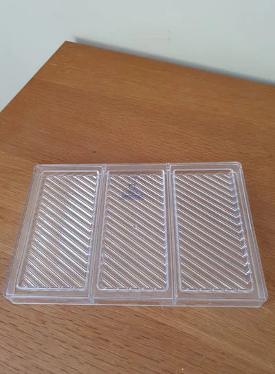Heavy Bakers 3 Cavity Polycarbonate Segmented Chocolate Bar Mold |SBPS-107|1 Piece| (MOQ 12 PCS) (AED)