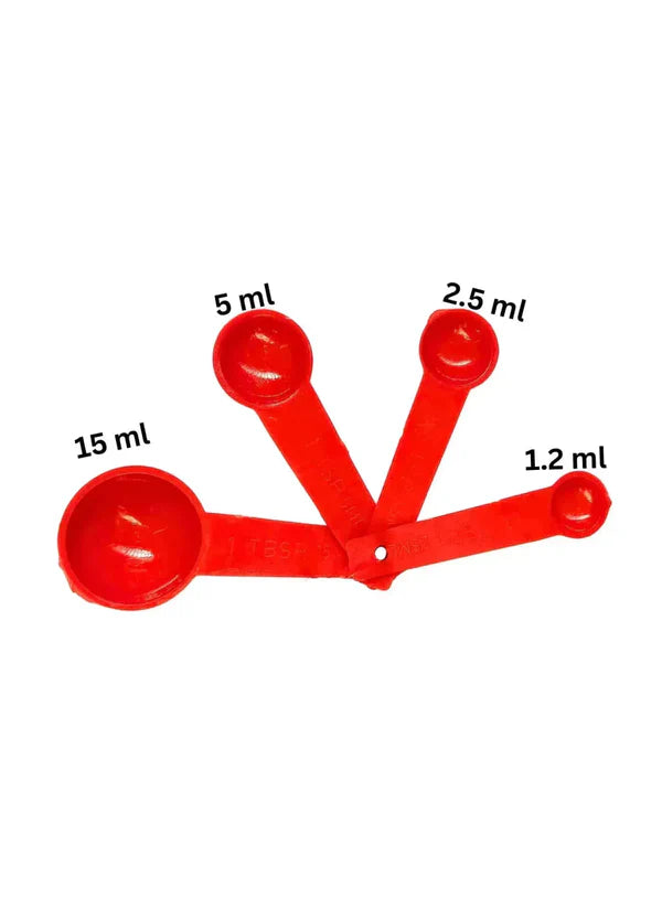 4 Pieces Plastic Measuring Spoon Set – Assorted Colour | Baking & Cooking Measuring Spoons(SBAC-Spoon-4) (MOQ 50 PCS)