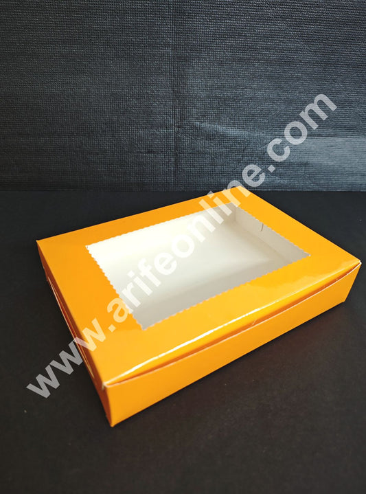 6 Cavity Brownie Boxes Orange color | Brownie Carriers - 10 Pcs Pack (MOQ 12 PACK)