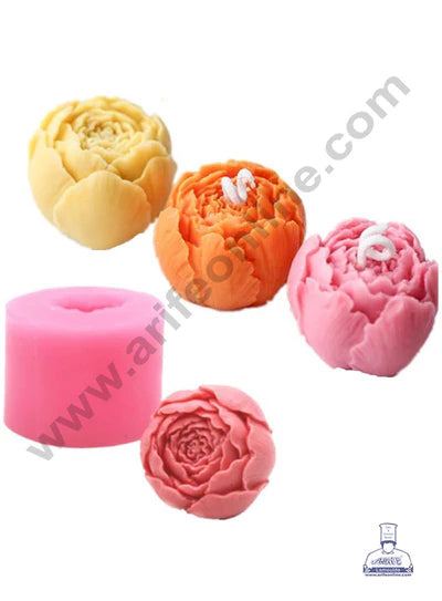 3D Silicon 1 Cavity Tulip Flower Petals Shape Silicon Candle Mould, Silicon Soap Mould (SBSP-DYF2463) - (MOQ 12 PCS) (MD)