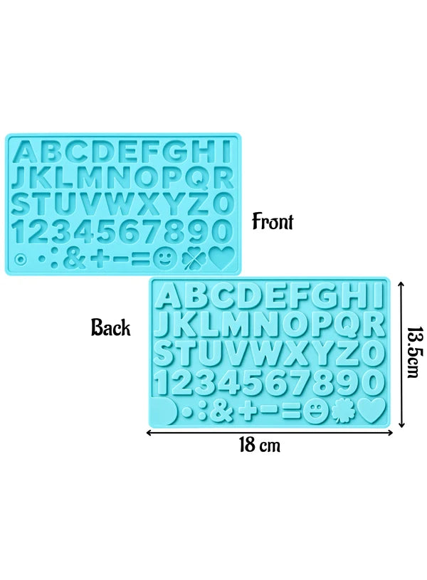 43 Cavity Alphabet & Number Silicone Mould | Letter, Number, Fondant, Chocolate, Resin & Cake Decorating Mould (SBSM-LBM421) - (MOQ 12 PCS) (FD)