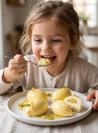 8-Cavity Lemon Shape Silicone Mould | Non-Stick Flexible Dessert Mold for Mousse, Chocolate, Jelly & Ice Cream | DIY Baking & Freezing Tray (SBSM-MB-5014) (RME)