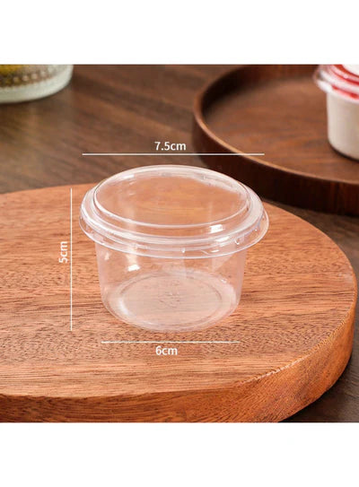 Clear Plastic Round Dessert Container With Lid Mini 3x2 Inch Leak Proof PET Mousse & Pudding Cups (SB-W583) (MOQ 100 PCS) (i.5)