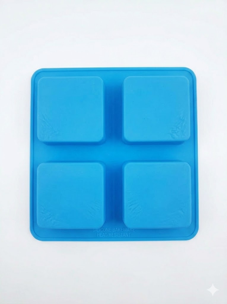 4 Cavity Square Bread Loaf Silicone Moulds for Soaps and Chocolate Jelly Desserts Mould LMB955 (MOQ 12 PCS)