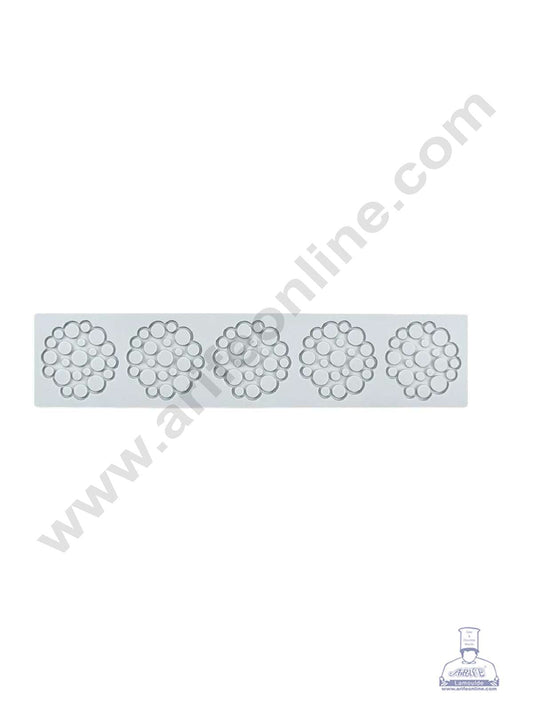 5 Cavity Mini Bubble Holes Cutout Silicone Lace Mould, Cake Decorative Silicone Lace Mat Cake Baking Mat (SBSM-JSC3862) (MOQ 12 PCS) (EE)