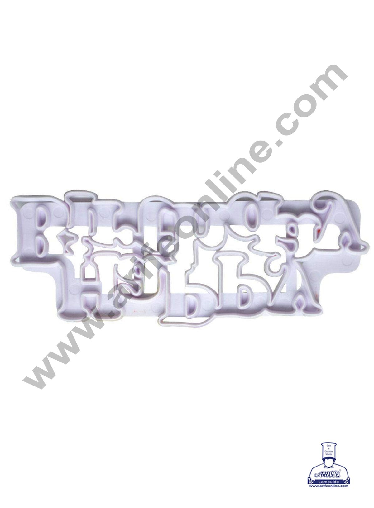 1 pc Happy Birthday Plastic Cutters Fondant Tool (MOQ 12 PCS) (ID)