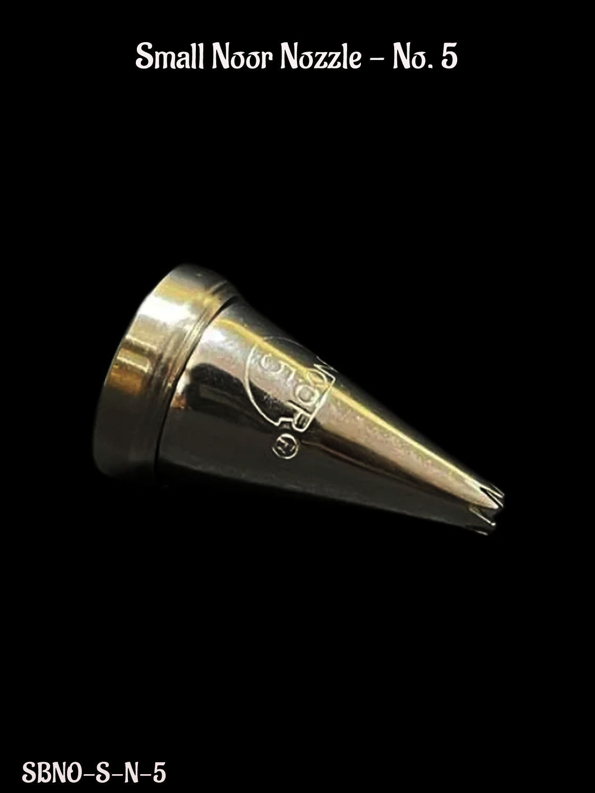 Small Noor Nozzle - No. 5 Open Star Piping Nozzle with Collar Ring (MOQ 50 PCS)