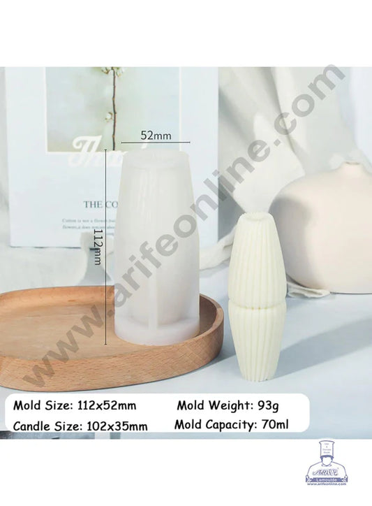3D Silicon 1 Cavity Tall Twirl Candle Shape Silicon Candle Mould, Silicon Soap Mould (SBSP-DYF7000) - (MOQ 12 PCS) (AED)