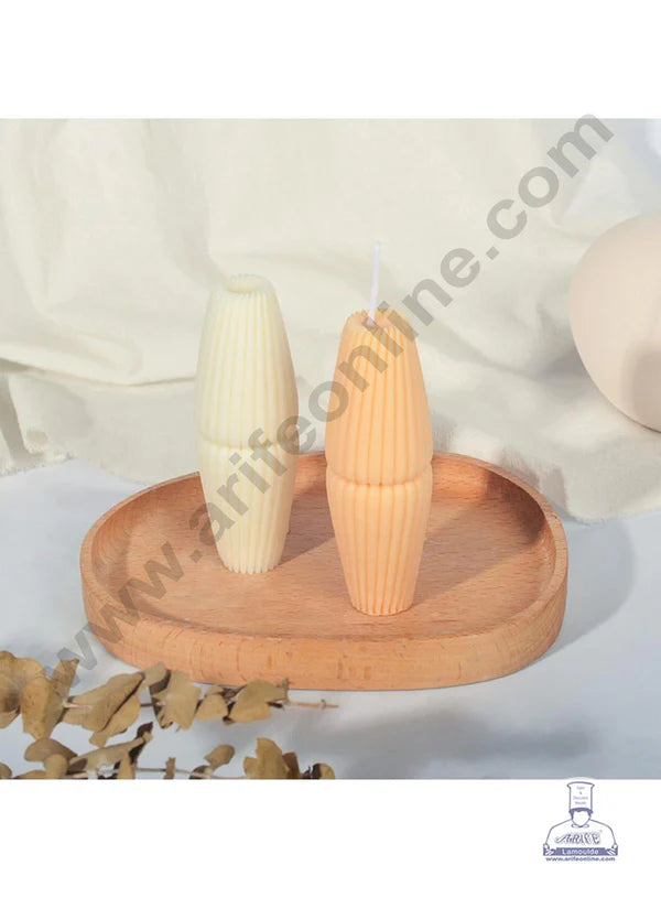 3D Silicon 1 Cavity Tall Twirl Candle Shape Silicon Candle Mould, Silicon Soap Mould (SBSP-DYF7000) - (MOQ 12 PCS) (AED)