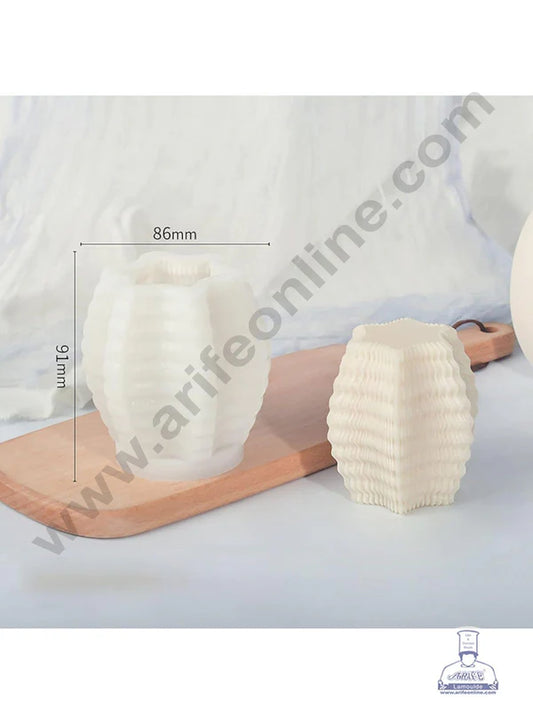 3D Silicon 1 Cavity Wavy Striped Star Shape Silicon Candle Mould, Silicon Soap Mould (SBSP-DYF7003) - CAKE DECOR™ (MOQ 12 PCS) (RMD