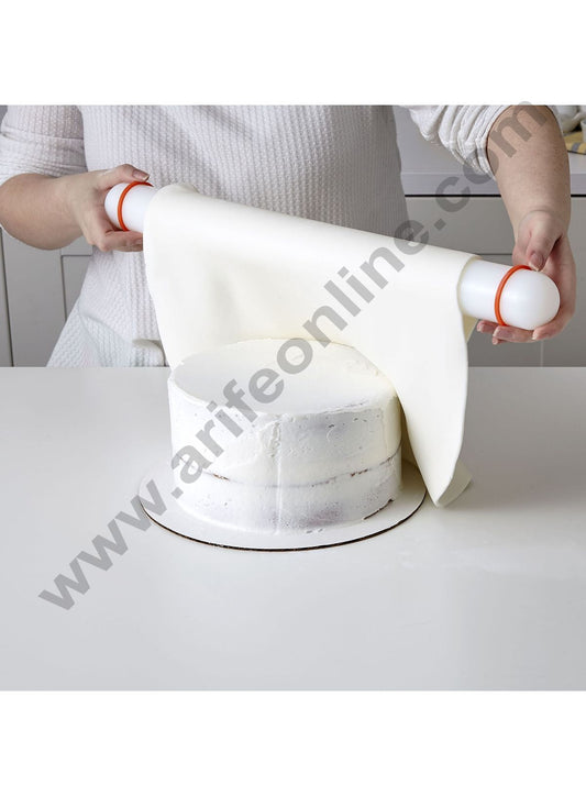 Cake Decor Gum Paste Rolling Pin with 2 Guides,13 inch