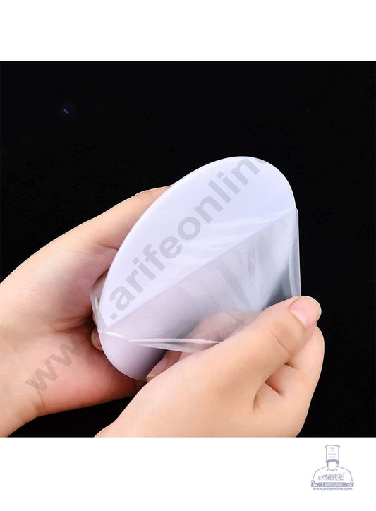 7 Inch Round White Acrylic Cake Board Ganaching Plate (2mm thickness) (10 Pc Pack) (MOQ 12 PCK)