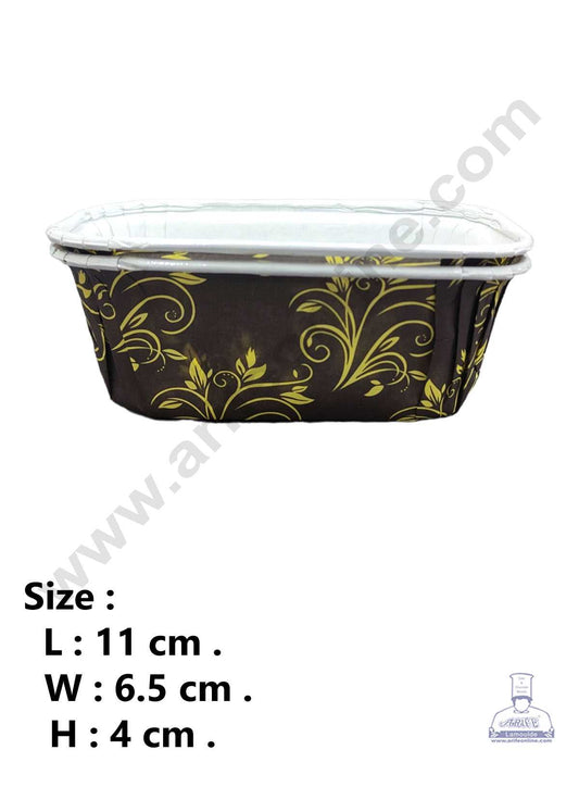 CAKE DECOR™ 10 Pcs Small Brown Light Golden Design Bake and Serve Plum Cake Mold