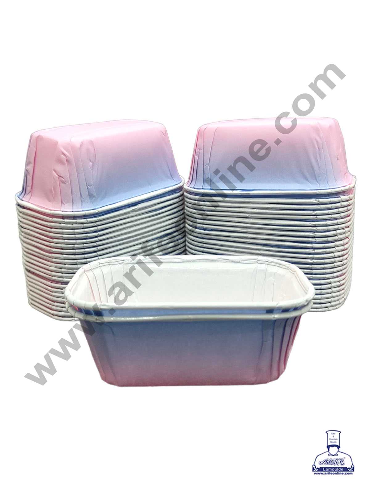 CAKE DECOR™ 10 Pcs Small Rainbow Paper Bake and Serve Plum Cake Mold