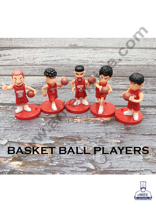 CAKE DECOR™ 5 Pieces Basketball Players Toys for Cake Toppers SBTO-036