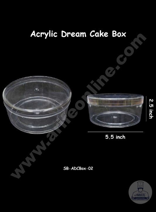 5.5 inch Acrylic Dream Cake Box Tub Cake Box (SB-ADCBox-02) (MOQ 500 PCS) (ii)