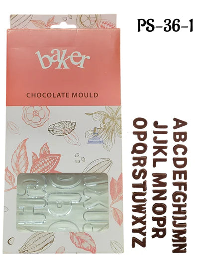 Regular Bakers Polycarbonate Capital Letter Chocolate Mold (Bubble Style) |SBPS-36-1| (MOQ 12 PCS) (ADD)