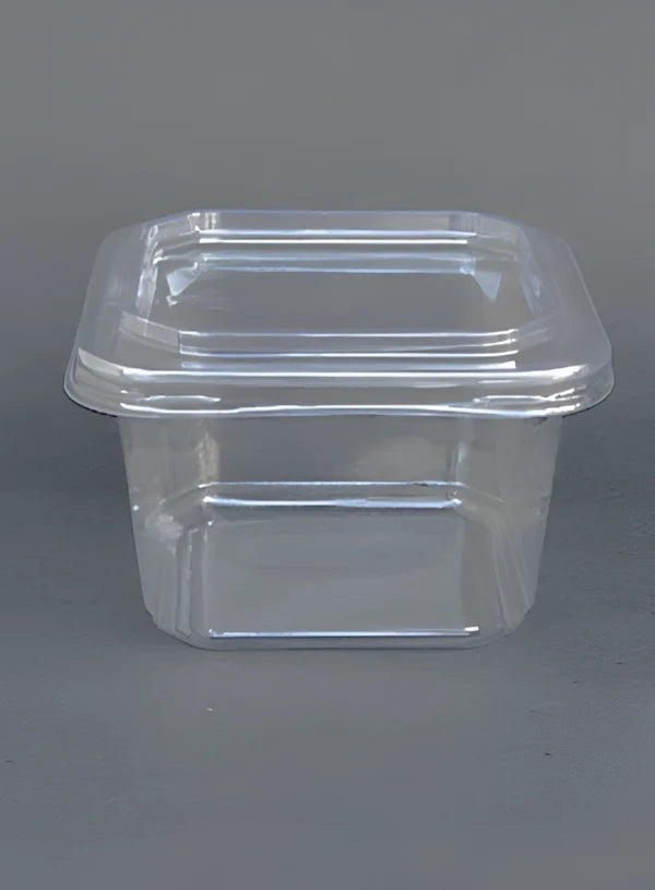 Square PVC PET Dessert Container 500ml with Lid – Clear Food-Grade Box for Cakes, Tiramisu, Pastries & Takeaway (SB-1318)