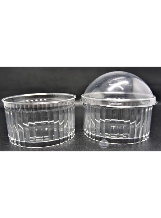 Transparent Round Frill Mousse Cups with Lids | Dessert Cups | Pudding Cups | Mini Parfait Cups (MOQ 500 PCS) (L.5)