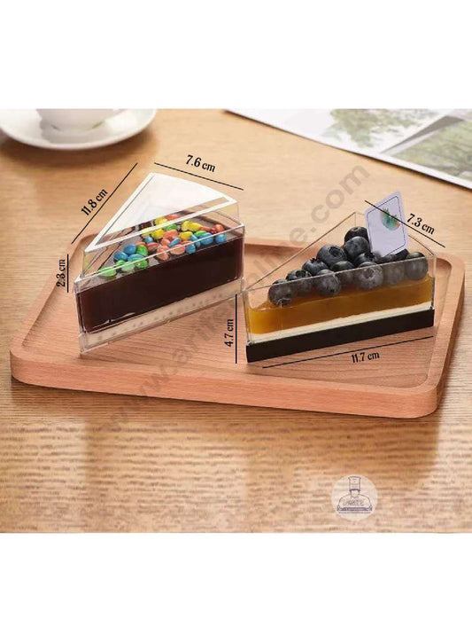 Transparent Triangle Mousse Cups with Lids | Dessert Cups | Pudding Cups | Mini Parfait Cups (MOQ 500 PCS) (AI)