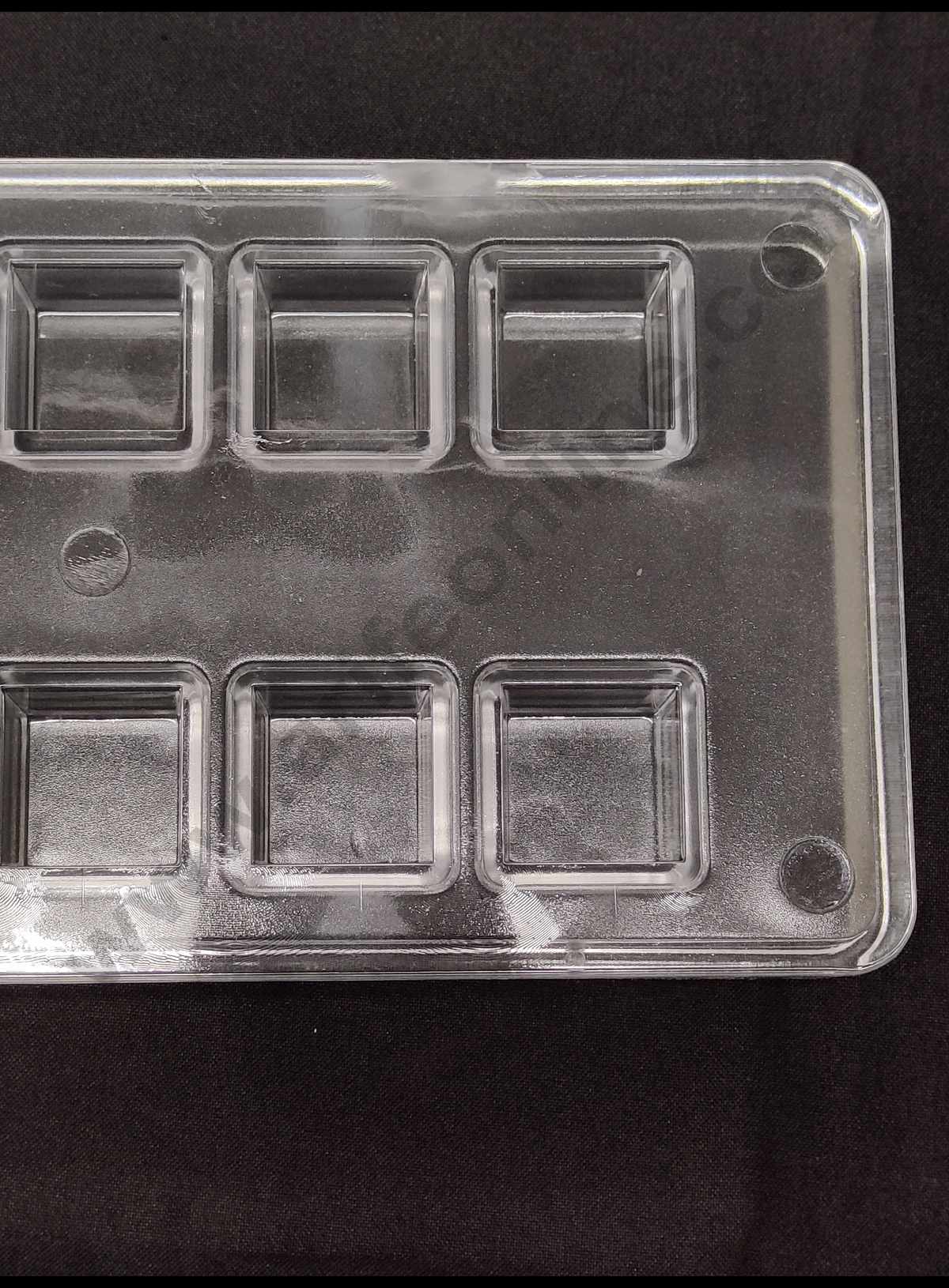 Cake Decor 10 Cavity Square Shape Small Polycarbonate Chocolate Mould