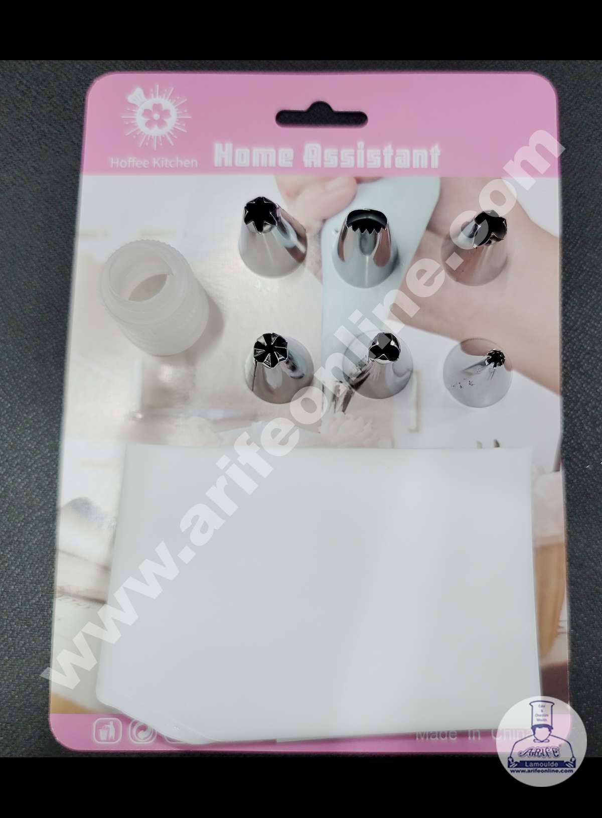Cake Decor 6 Pc New Nozzle, 1 Coupler & Piping Bag Set Pastry Tips Cupcake Cake Decorating Nozzle