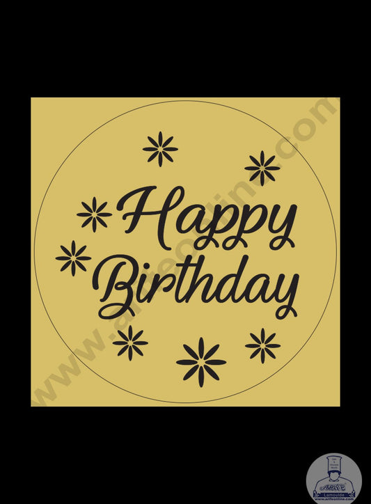 Cake Decor Acrylic Happy Birthday Coin Topper for Cake and Cupcakes ( SBMT-Coin-006 )