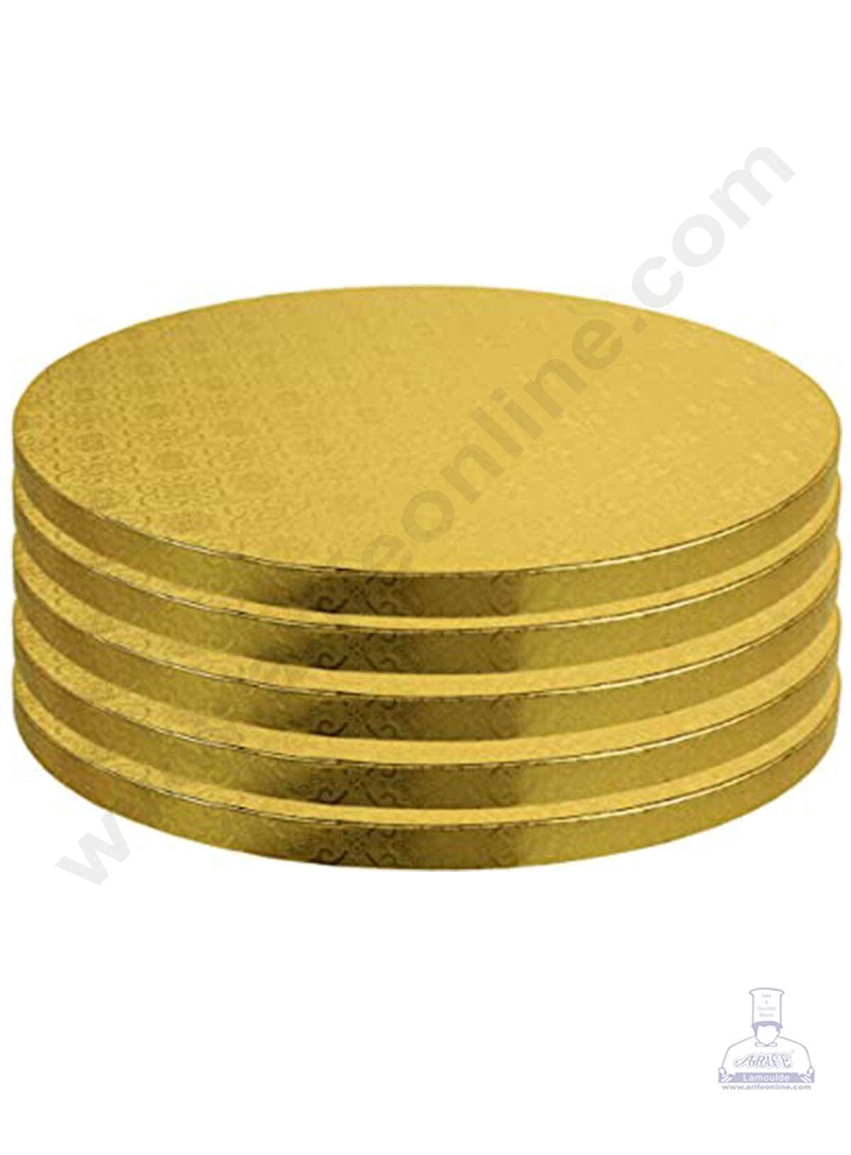 Cake Decor™ Gold Round Drum Cake Board Cake Base - 18 inch