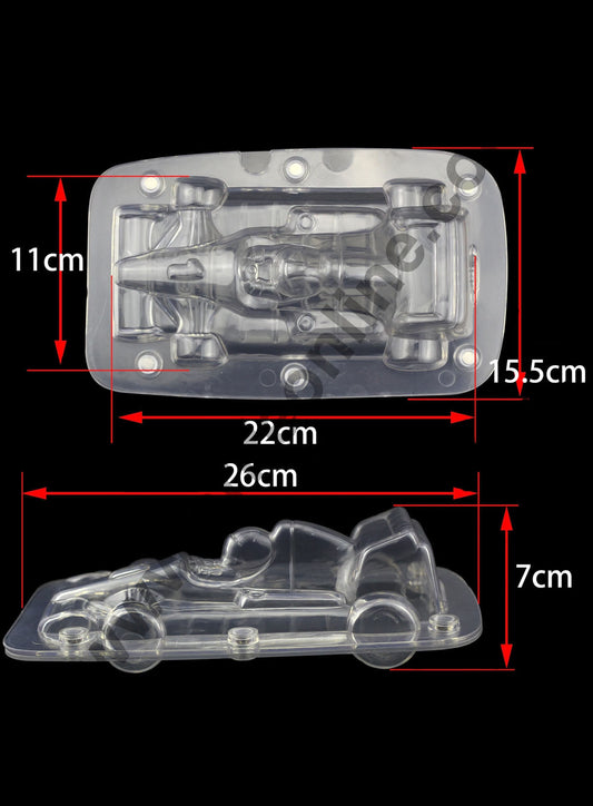 Cake Decor Polycarbonate 3D F1 Car Shape Chocolate Mold Cake Decorating Chocolate Mould Tools