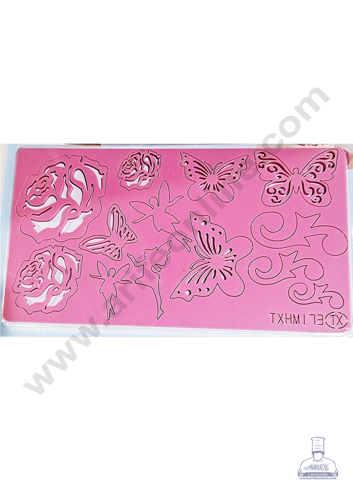 Cake Decor Rose Butterfly and Fairy Shape Acrylic DIY Stamp Embossed Fondant Cake Decorating TXHMI-73