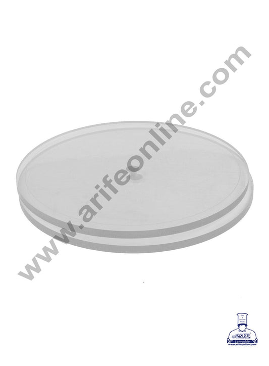 Cake Decor 10 Inch Round Clear Acrylic Cake Board With Hole Cake Cards (3mm thickness)