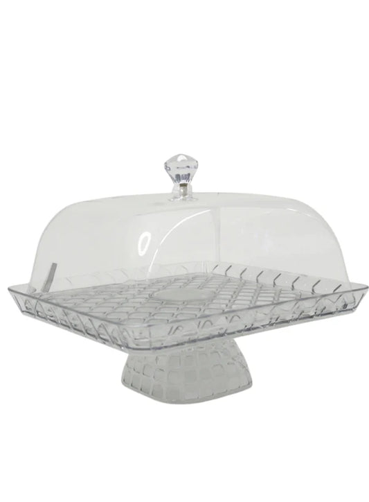 1 Pcs Small Square Acrylic Display Transparent Cake Stand (SBCS-2346-3) (MOQ 6 PCS)