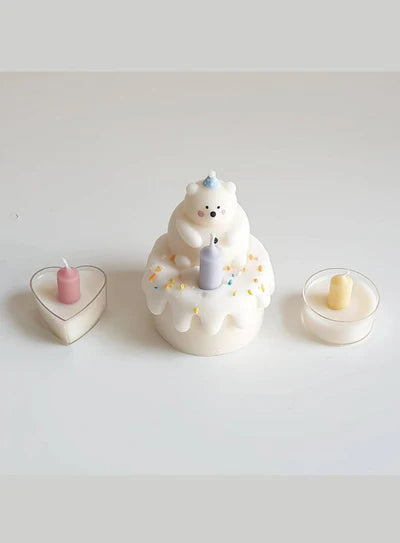 3D Little Hat Bear Silicone Candle Mould | Soap, Wax Mould | SB-SCM-DYF6790 (MOQ 12 PCS) (LD)