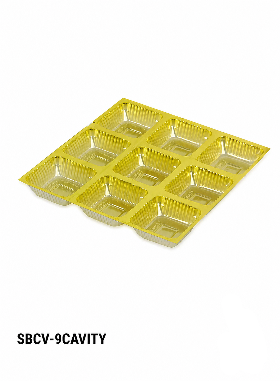 9 Cavity Golden Metallic Color Chocolate Cavity Tray (MOQ 100 PCS) (i)