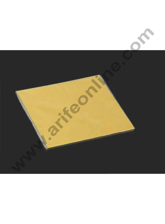 Cake Decor Metallic Plastic Chocolate Wrapper, Golden