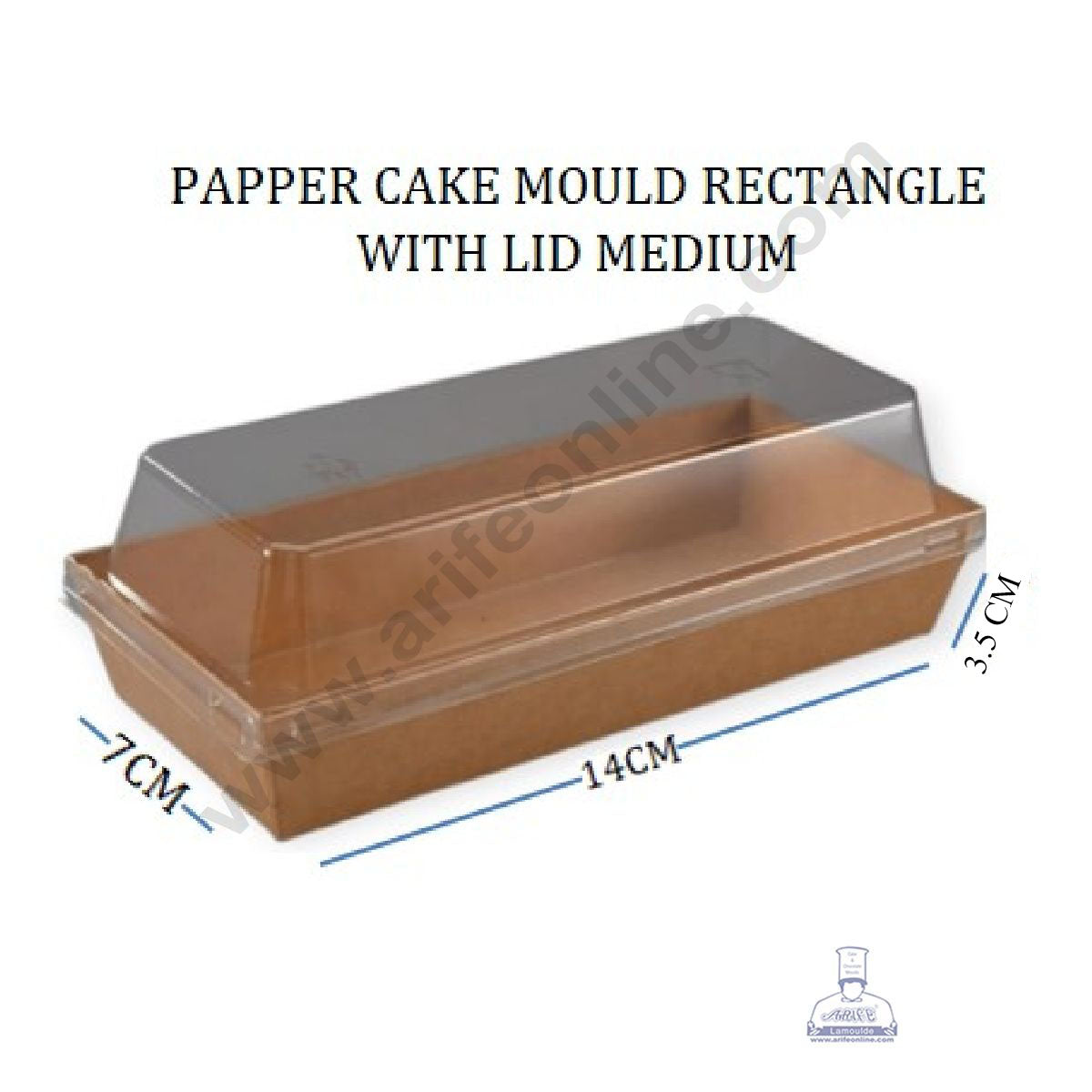 Rectangle Shape Paper Moulds With Lid - Karft - Medium (MOQ 100 PCS)