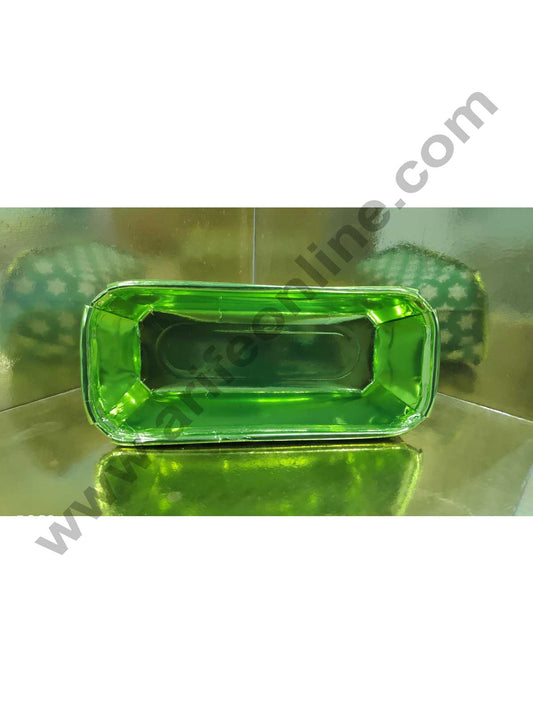 Novacart Bake & Serve Paper Baking Mould By Cake Decor - Snowflake Green Plum Cake Mould 10 Pcs