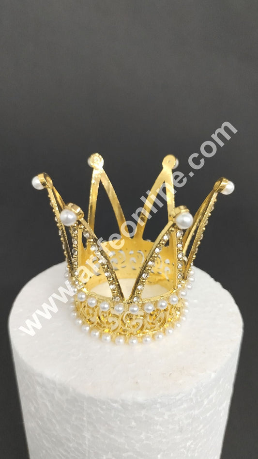 Birthday Cake Crown Chandelier Design Cake Topper Wedding, Cake Decoration For King, Queen, Prince & Princess Party Wedding Hair Accessories (MD)
