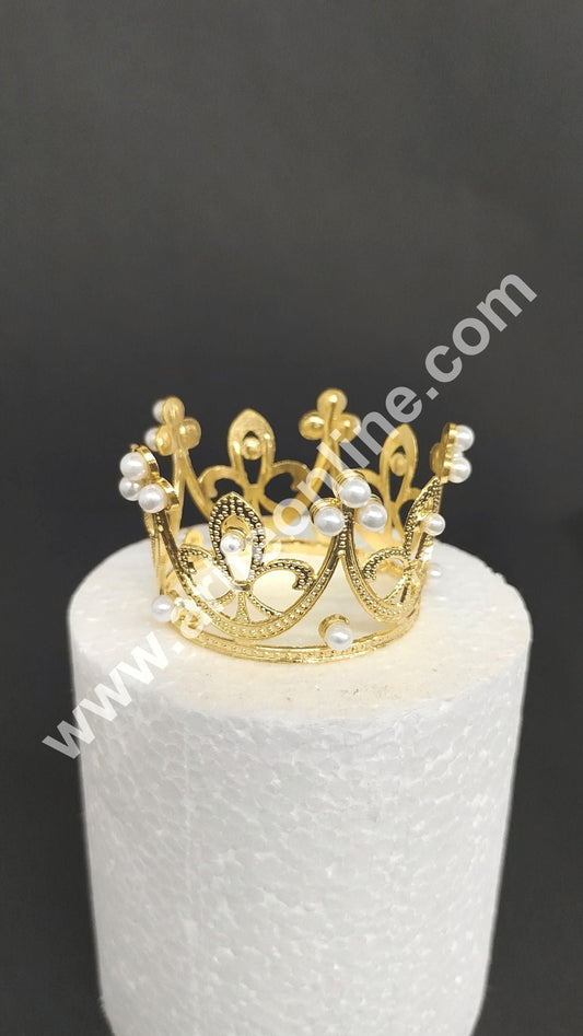 Birthday Cake Crown Chandelier Design Cake Topper Wedding, Cake Decoration For King, Queen, Prince & Princess Party Wedding Hair Accessories(SBMT-Cr-72-6) (MOQ 12 PCS) (EE)