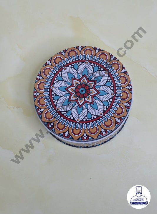 Printed Dream Tin (IMP) | Dream Cake Tin Torte cake Cookie Cake Tin - Dark Blue Color - 11 cm X 5cm (MOQ 160 PCS PER CRTN)