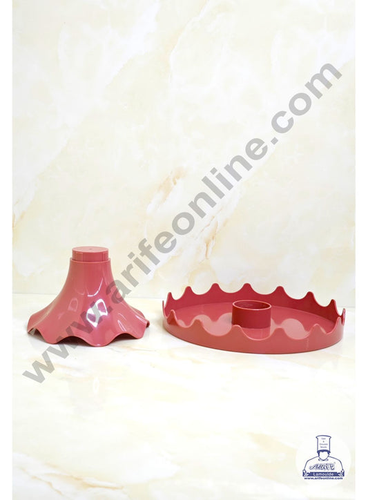 Small Detachable Plastic Cake Stand Drop Shaped| Cupcake Stand | Display Stand - Mauve Pink (MOQ 12 PCS)