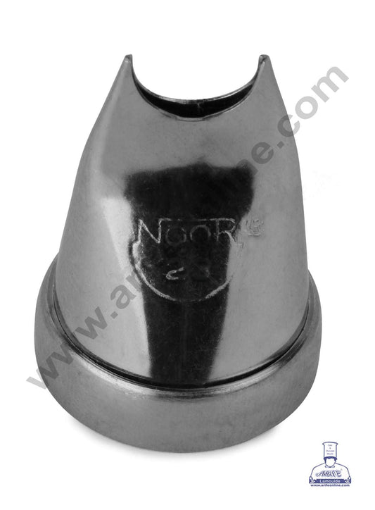 Small Noor Nozzle - No. 23 Raised Band Wide Design Piping Nozzle with Collar Ring (MOQ 50 PCS)