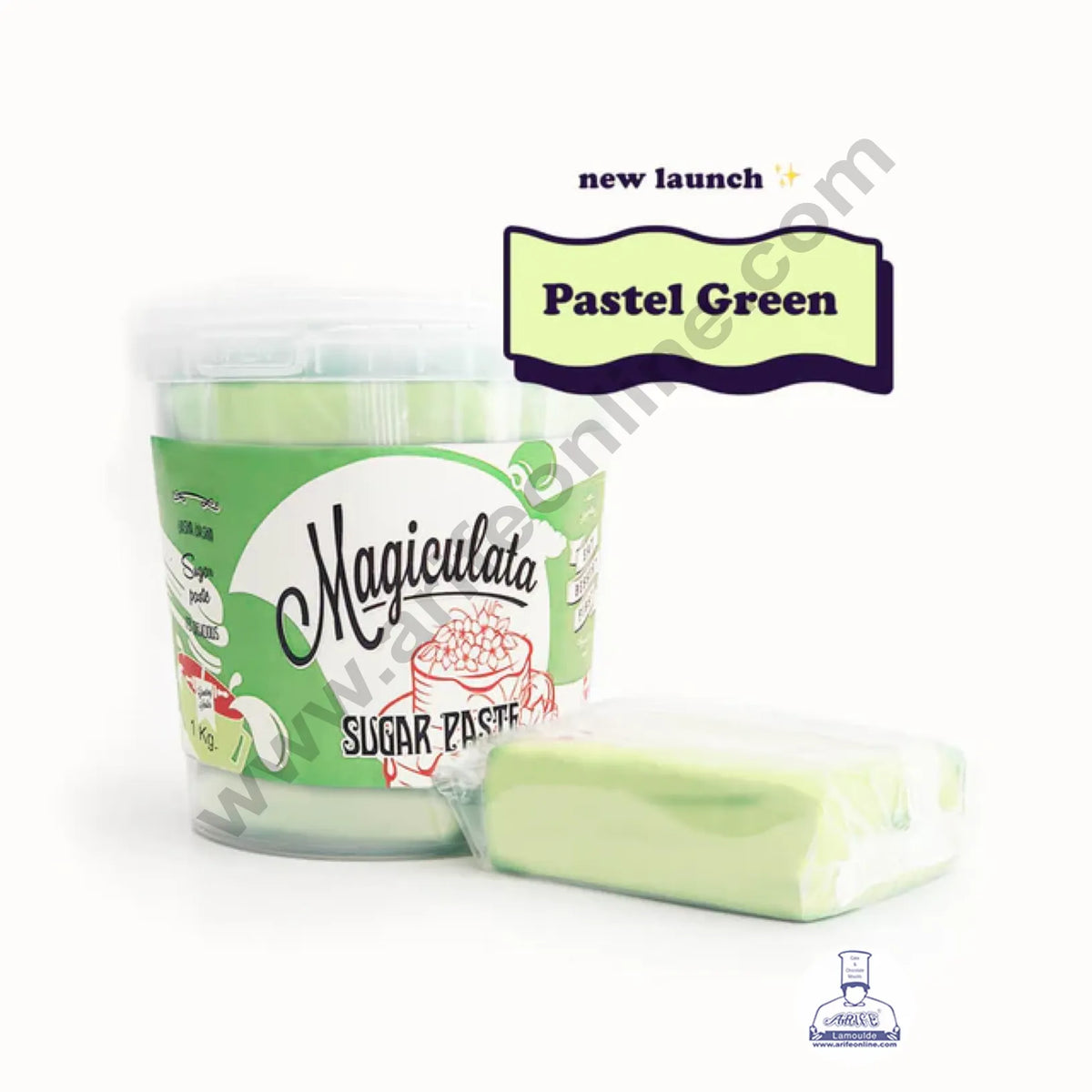 Magiculata Sugar Paste 1 Kg - Pastel green (MOQ 6 KG ) (RLF)