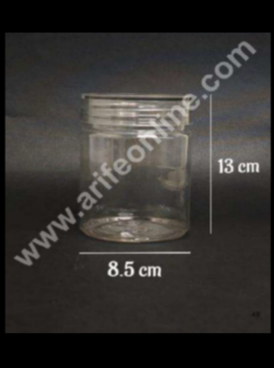 1 Piece Tall Plastic Transparent Cookies Jar With Clear Cap - 500 ml (MOQ 100 PCS) (RO)