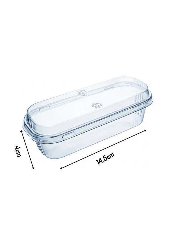 Rectangle PVC Dessert Containers with Lid – Clear, Food-Grade Packaging for Cakes, Tiramisu, Pastries & Takeaway Desserts (SB-Z599) (MOQ 100 PCS) (AD)