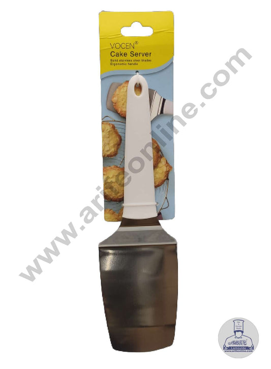 White Handle Rectangular Cake Lifter Cooking Spatula, Pie Shovel, Pizza Spatula (MOQ 12 PCS)