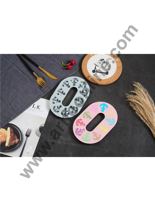 Cake Decor 10 Cavity Silicone Chocolate Mould Anchor Shape Silicon Jelly Candy Mould